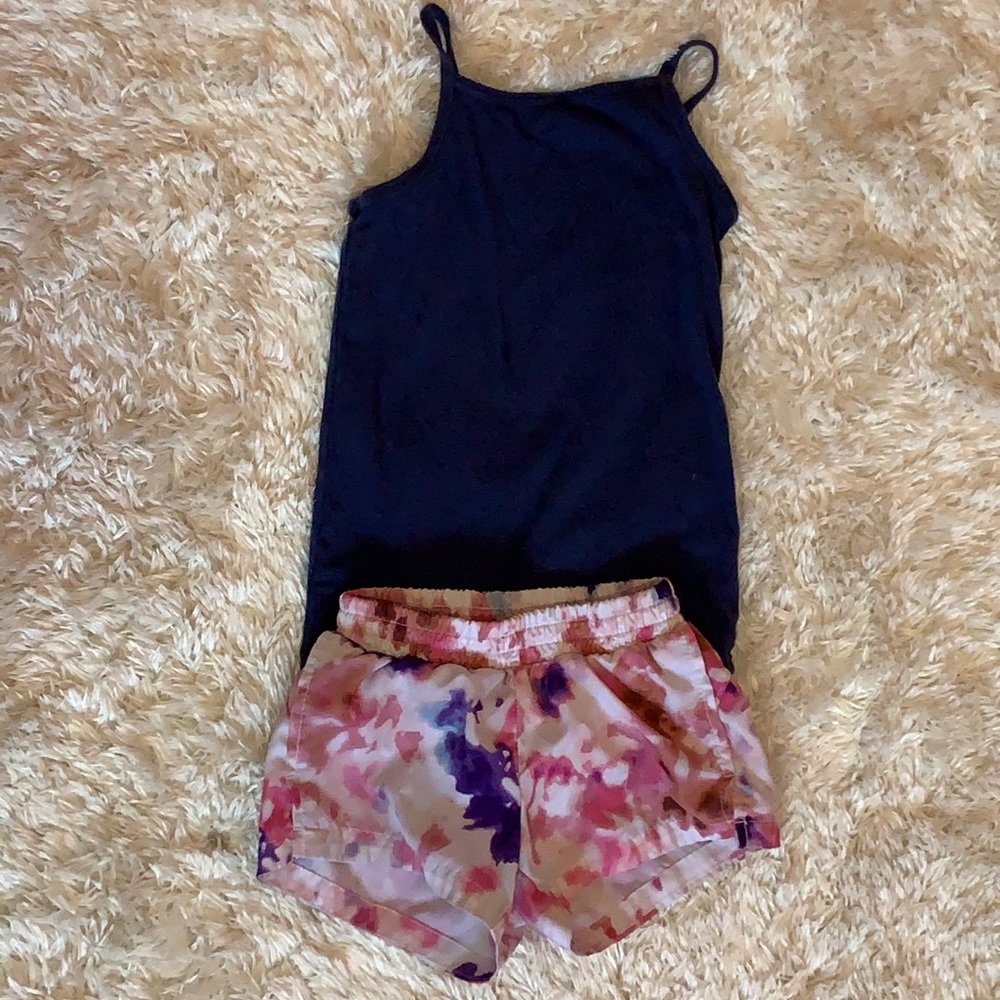 Girls 5 (xs) tie-dye athletic shorts